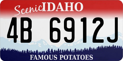 ID license plate 4B6912J