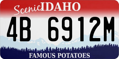 ID license plate 4B6912M