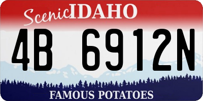 ID license plate 4B6912N