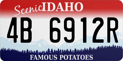 ID license plate 4B6912R