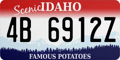 ID license plate 4B6912Z