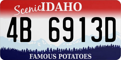 ID license plate 4B6913D