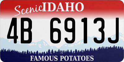 ID license plate 4B6913J