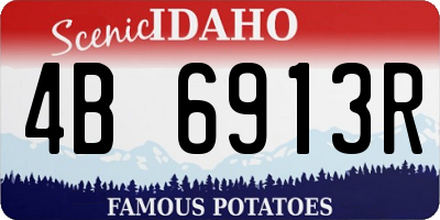 ID license plate 4B6913R