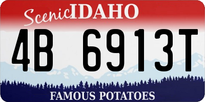 ID license plate 4B6913T