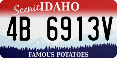 ID license plate 4B6913V
