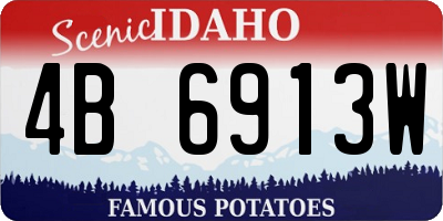 ID license plate 4B6913W