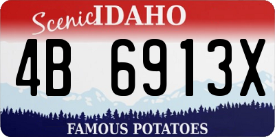 ID license plate 4B6913X