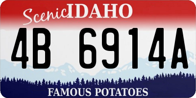 ID license plate 4B6914A