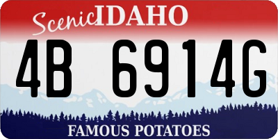 ID license plate 4B6914G