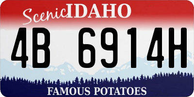 ID license plate 4B6914H