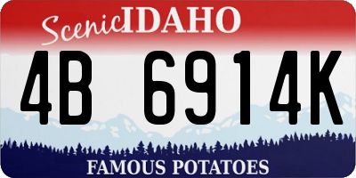 ID license plate 4B6914K