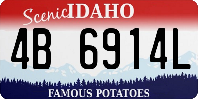 ID license plate 4B6914L