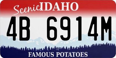 ID license plate 4B6914M