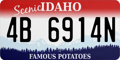 ID license plate 4B6914N