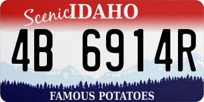 ID license plate 4B6914R