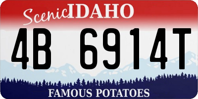 ID license plate 4B6914T
