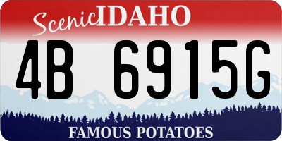 ID license plate 4B6915G