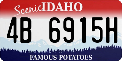 ID license plate 4B6915H