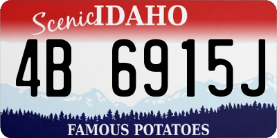 ID license plate 4B6915J