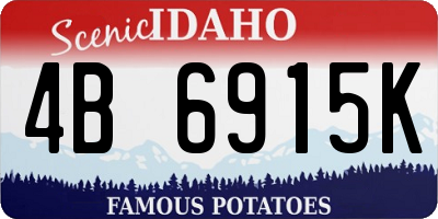 ID license plate 4B6915K