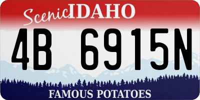 ID license plate 4B6915N