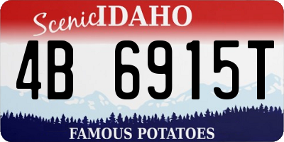 ID license plate 4B6915T