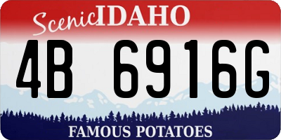 ID license plate 4B6916G