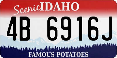 ID license plate 4B6916J