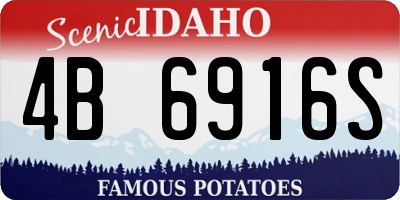 ID license plate 4B6916S