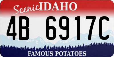 ID license plate 4B6917C