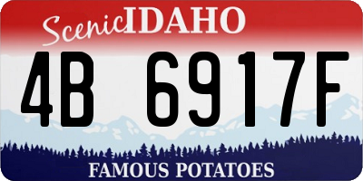 ID license plate 4B6917F