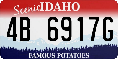 ID license plate 4B6917G
