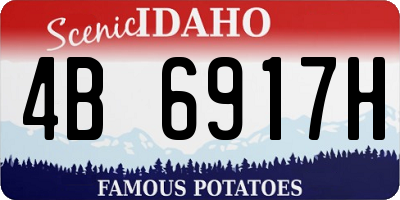 ID license plate 4B6917H