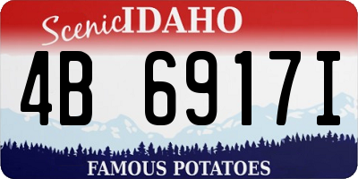 ID license plate 4B6917I