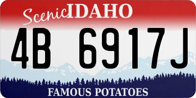 ID license plate 4B6917J