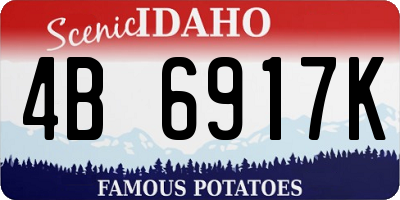 ID license plate 4B6917K