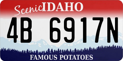 ID license plate 4B6917N