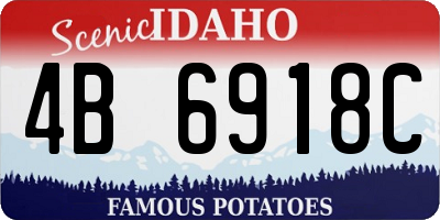 ID license plate 4B6918C