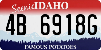 ID license plate 4B6918G