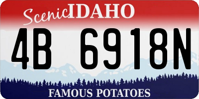 ID license plate 4B6918N