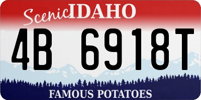 ID license plate 4B6918T