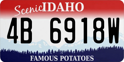 ID license plate 4B6918W