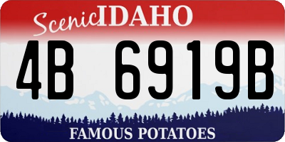 ID license plate 4B6919B