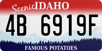 ID license plate 4B6919F