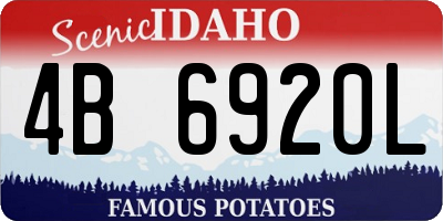ID license plate 4B6920L