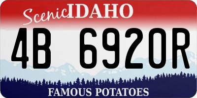 ID license plate 4B6920R
