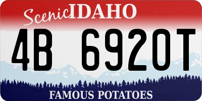 ID license plate 4B6920T