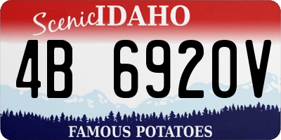 ID license plate 4B6920V
