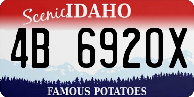 ID license plate 4B6920X
